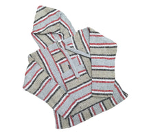 Load image into Gallery viewer, Handmade Mexican Baja Hoodie Poncho Sweatshirt- Size Small - Hippie & Bohemian