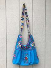 Load image into Gallery viewer, Handmade Floral Embroidered Mexican Satchel Morral Bag - Bolsa Bordada Mexicana