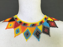 Load image into Gallery viewer, Handmade Mexican Huichol Bead Necklace - Huichol Folk Art Jewelry
