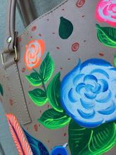 Load image into Gallery viewer, Hand Painted Mexican Tote Bag Purse Handbag - Synthetic Vegan Leather Bag