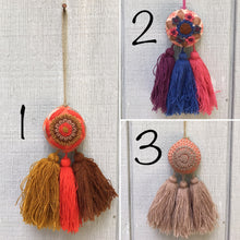 Load image into Gallery viewer, Handmade Hand Embroidered Mexican Felt Pom Pom Tassel