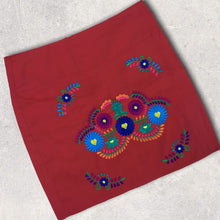 Load image into Gallery viewer, Handmade Mexican Embroidered Skirt - Short Floral Mexican Pencil Skirt