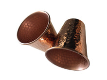 Load image into Gallery viewer, Set of 2 Handmade Hammered Mexican Copper Tumbler Glasses - 12oz - Moscow Mule