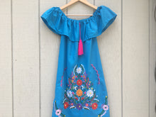 Load image into Gallery viewer, Women's Handmade Off the Shoulder Embroidered Mexican Dress - Vestido Mexicano