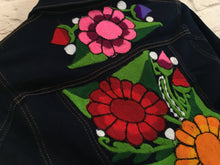 Load image into Gallery viewer, Handmade Embroidered Mexican Denim Jean Jacket - Size Small - Chamarra Bordada
