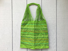 Load image into Gallery viewer, Handmade Hand Woven Cotton Rainbow Striped Mexican Tote Bag - Bolsa Telar Rayas