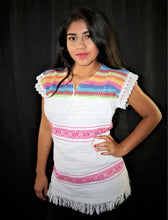 Load image into Gallery viewer, Womens Mexican Blouse - Womens Hippie Blouse - Womens Bohemian Blouse - Boho Clothing - Hand Woven Blouse - Blusa Mexicana - Size Medium