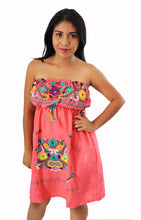 Load image into Gallery viewer, Handmade Women's Strapless Embroidered Mexican Dress - Size Medium