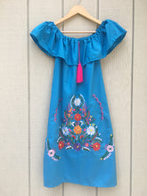 Load image into Gallery viewer, Women's Handmade Off the Shoulder Embroidered Mexican Dress - Vestido Mexicano