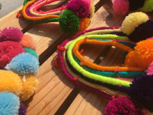 Load image into Gallery viewer, Handmade Hand Embroidered Mexican Felt Rainbow Arcoiris Pom Pom