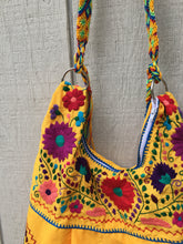 Load image into Gallery viewer, Handmade Floral Embroidered Mexican Satchel Morral Bag - Bolsa Bordada Mexicana
