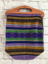 Load image into Gallery viewer, Handmade Woven Mexican Handbag Purse Tote Bag with Wood Handles - Bohemian Boho Hippie Handbag Purse - Bolsa Mexicana
