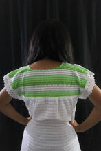 Load image into Gallery viewer, Womens Mexican Blouse - Womens Hippie Blouse - Womens Bohemian Blouse - Boho Clothing - Hand Woven Blouse - Blusa Mexicana - Size Medium