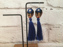Load image into Gallery viewer, Handmade Mexican FridaTassel Earrings - Aretes de Frida Hechos a Mano en Mexico - Gift for Her - Mexican Folk Art Crafts - Mexican Jewelry