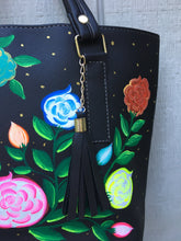 Load image into Gallery viewer, Hand Painted Mexican Tote Bag Purse Handbag - Synthetic Vegan Leather Bag