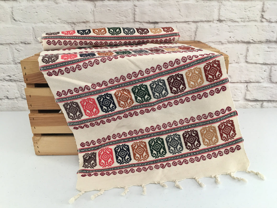 Handmade Mexican Hand Embroidered Table Runner - Camino de Mesa