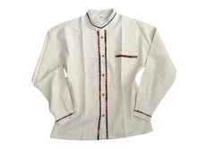 Load image into Gallery viewer, Handmade Men's Long Sleeve Traditional Off-White Mexican Guayabera - Small - XL