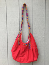 Load image into Gallery viewer, Handmade Floral Embroidered Mexican Satchel Morral Bag - Bolsa Bordada Mexicana