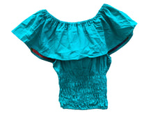 Load image into Gallery viewer, Women's Handmade Floral Embroidered Mexican Crop Top Blouse - Size Medium