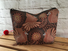 Load image into Gallery viewer, Hand Painted Mexican Cosmetic Bag - Vegan Cruelty Free Makeup Bag - Bohemian Cosmetic Bag - Bolsa Cosmetica - Artesanias