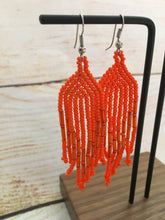 Load image into Gallery viewer, Mexican Earrings - Mexican Bead Earrings - Womens Jewelry - Mexican Jewelry - Huichol Jewelry - Womens Earrings - Bohemian - Gift for Her