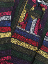 Load image into Gallery viewer, Handmade Mexican Baja Hoodie Poncho Sweatshirt- Size Small - Hippie & Bohemian