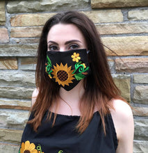 Load image into Gallery viewer, Handmade Face Mask - Fabric Face Mask - Mexican Face Mask - Mexican Embroidered Face Mask - Cubrebocas de Tela - Topabocas de Tela