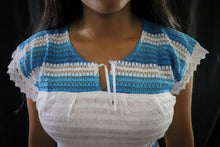 Load image into Gallery viewer, Womens Mexican Blouse - Womens Hippie Blouse - Womens Bohemian Blouse - Boho Clothing - Hand Woven Blouse - Blusa Mexicana - Size Medium