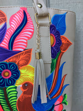 Load image into Gallery viewer, Hand Painted Mexican Tote Bag Purse Handbag - Synthetic Vegan Leather Bag