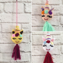 Load image into Gallery viewer, Handmade Mexican Unicorn Pom Pom Tassel - Pompones Mexicanos