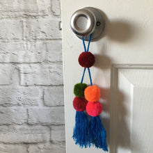 Load image into Gallery viewer, Handmade Mexican Pom Pom Tassel Decor - Pom Pom Handbag Accessory - Mexican Fiesta Bridal Shower Favor Gift - Mexican Home Decor