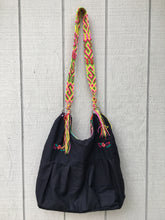 Load image into Gallery viewer, Handmade Floral Embroidered Mexican Satchel Morral Bag - Bolsa Bordada Mexicana