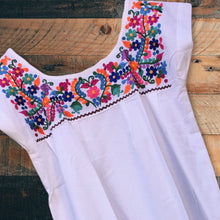 Load image into Gallery viewer, Handmade Women's Floral Embroidered Mexican Dress - Midi Dress - Size Medium