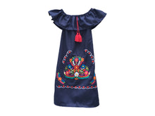 Load image into Gallery viewer, Handmade Girls Off the Shoulder Embroidered Mexican Dress - Size 6