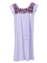 Load image into Gallery viewer, Handmade Women's Floral Embroidered Mexican Dress - Midi Dress - Size Medium