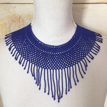 Load image into Gallery viewer, Mexican Necklace - Collar Necklace - Beaded Necklace - Huichol Jewelry - Women's Necklace - Mexican Jewelry - Blue Necklace - Gift for Her