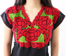 Load image into Gallery viewer, Women's Handmade Embroidered Mexican Zinacantan Blouse - Sizes Medium Large XL