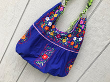 Load image into Gallery viewer, Handmade Floral Embroidered Mexican Satchel Morral Bag - Bolsa Bordada Mexicana