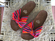 Load image into Gallery viewer, Handmade Mexican Bow Slide Sandals - Zapatos Artesanos - Size Womens 7