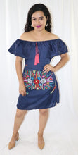 Load image into Gallery viewer, Women's Handmade Off the Shoulder Embroidered Mexican Dress - Vestido Mexicano