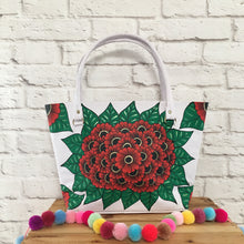 Load image into Gallery viewer, Hand Painted Mexican Purse Handbag Tote Bag - Faux Leather Bag - Bolsa Artesanal