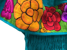 Load image into Gallery viewer, Women's Handmade Floral Embroidered Mexican Crop Top Blouse - Size Medium