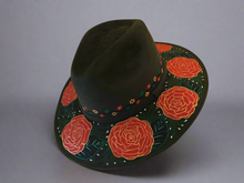 Load image into Gallery viewer, Hand Painted Mexican Hat - Painted Mexican Sombrero Hat - Painted Mexican Cowgirl Hat - Painted Panama Hat - Sombrero Pintado - Cowboy Hat
