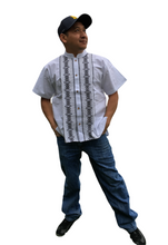 Load image into Gallery viewer, Handmade Men&#39;s Traditional White Mexican Guayabera - Small Medium Large XL
