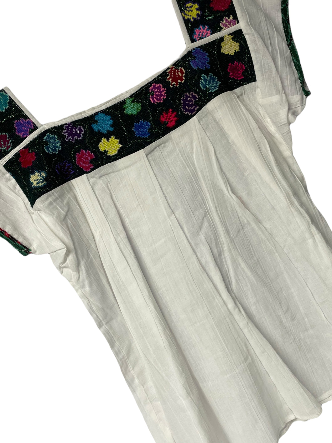 Handmade Embroidered Mexican Blouse - Size Small / Medium