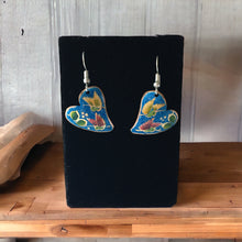 Load image into Gallery viewer, Handmade Mexican Copper Heart Earrings - Hand Painted
