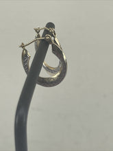 Load image into Gallery viewer, Vintage Multi Tone Gold 14K  Earrings Hoop Circular Hand Crafted Bohemian

