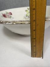 Load image into Gallery viewer, Vintage Sydney Floral Serving Bowl 16” Large Rose Pattern Gold Trim Ceramic Bowl
