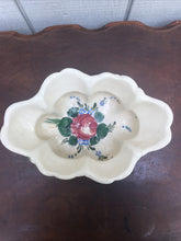 Load image into Gallery viewer, Vintage Porcelain Floral Italy Made Centerpiece Bowl Hand Painted 9.5” Length
