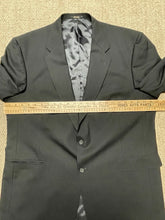 Load image into Gallery viewer, Hart Schaffner Marx HSM 100’s  Black 2-Btn Blazer Jacket 46R Single Vent
